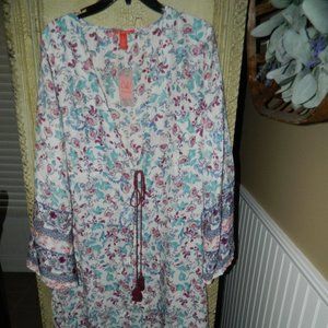 Chelsea & Voilet Printed Open Duster Kimono L (O-28)
